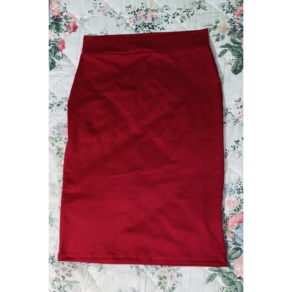 Red Pencil Skirt